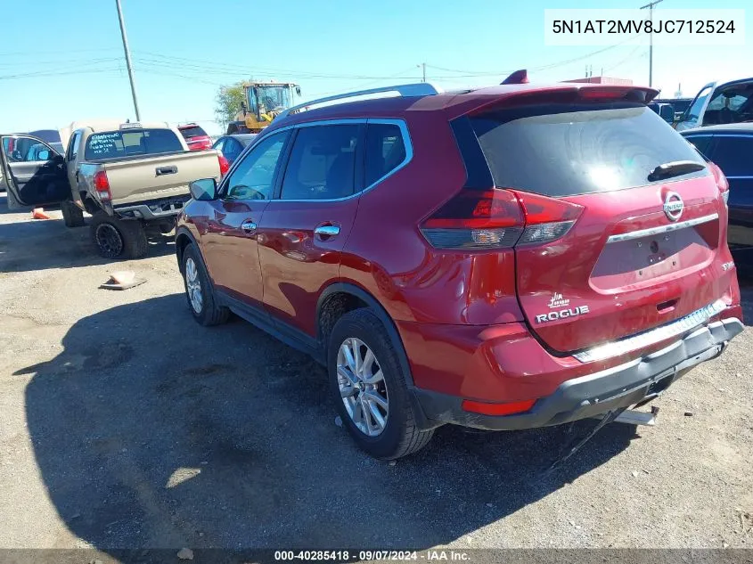 2018 Nissan Rogue Sv VIN: 5N1AT2MV8JC712524 Lot: 40285418