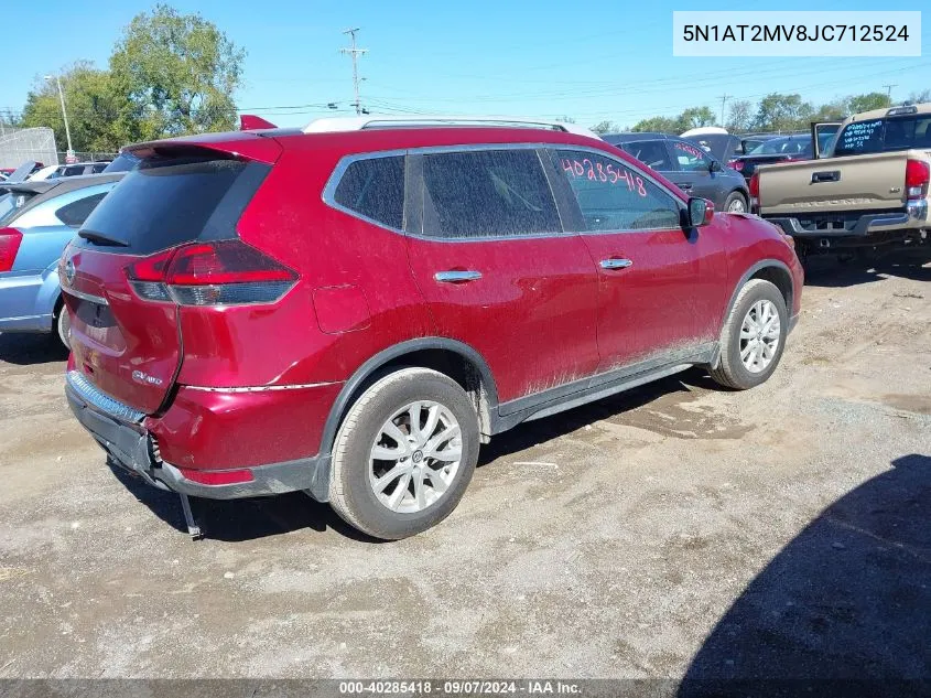 2018 Nissan Rogue Sv VIN: 5N1AT2MV8JC712524 Lot: 40285418