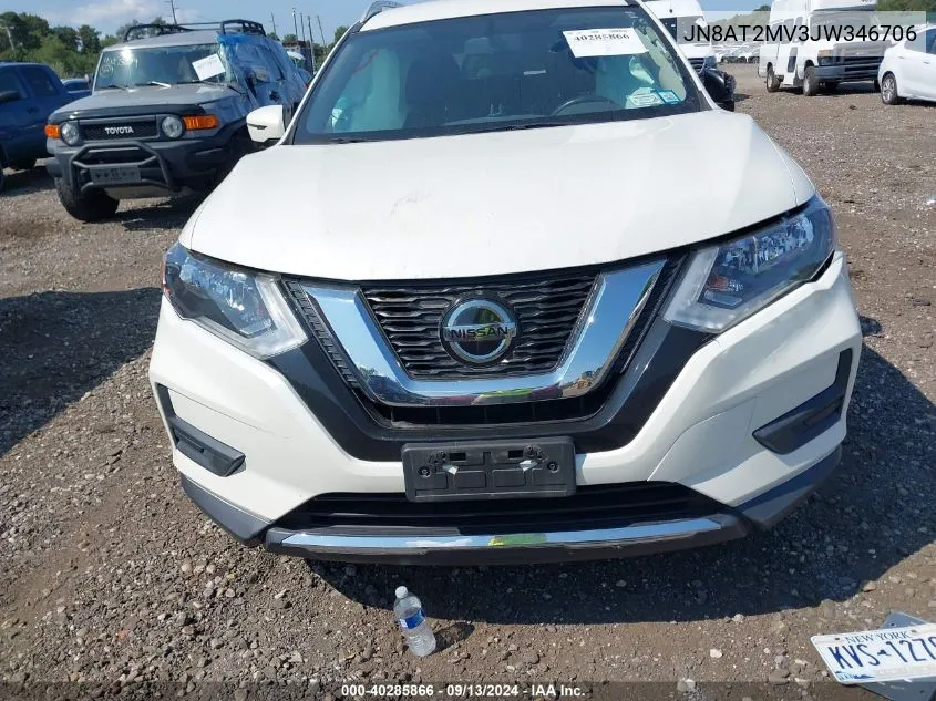 2018 Nissan Rogue S/Sl/Sv VIN: JN8AT2MV3JW346706 Lot: 40285866