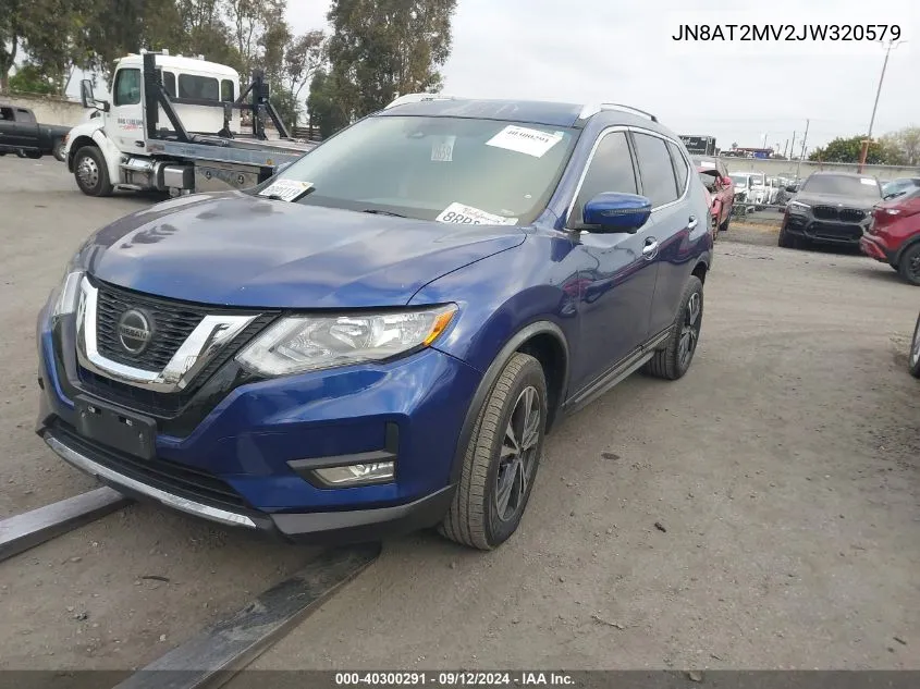 2018 Nissan Rogue Sl VIN: JN8AT2MV2JW320579 Lot: 40300291