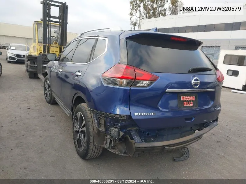 2018 Nissan Rogue Sl VIN: JN8AT2MV2JW320579 Lot: 40300291