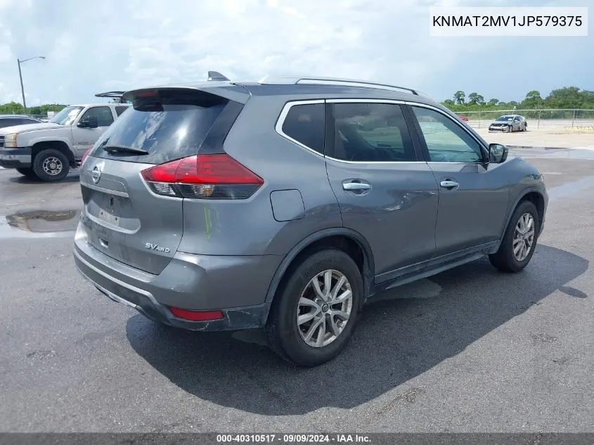 2018 Nissan Rogue Sv VIN: KNMAT2MV1JP579375 Lot: 40310517