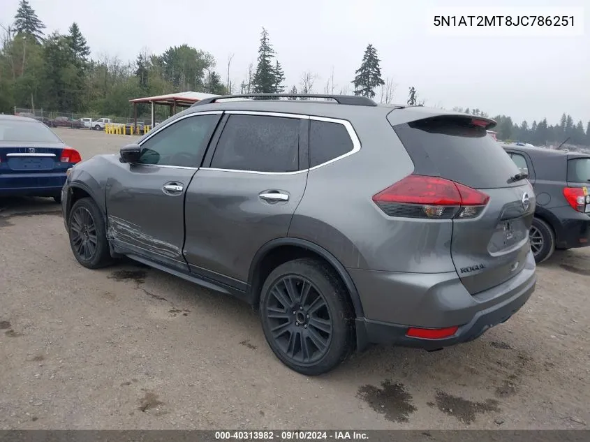 2018 Nissan Rogue S/Sl VIN: 5N1AT2MT8JC786251 Lot: 40313982