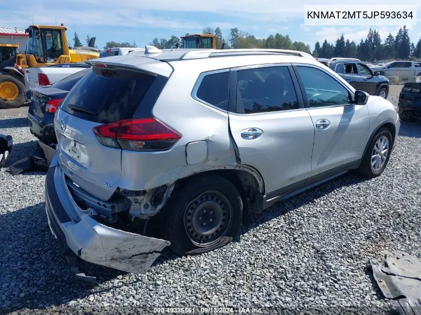 2018 Nissan Rogue Sv VIN: KNMAT2MT5JP593634 Lot: 40335561