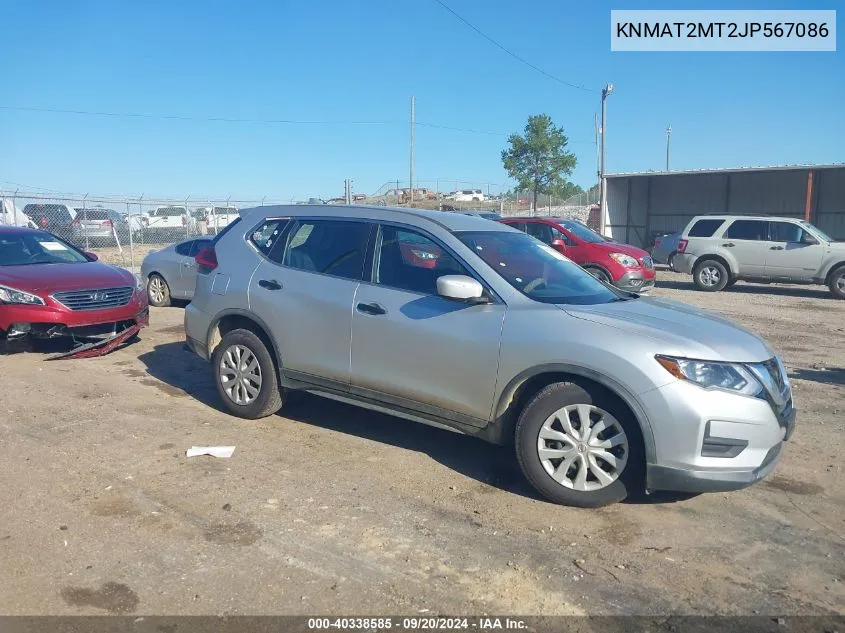 2018 Nissan Rogue S VIN: KNMAT2MT2JP567086 Lot: 40338585