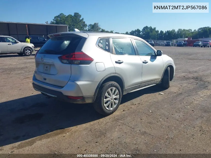 2018 Nissan Rogue S VIN: KNMAT2MT2JP567086 Lot: 40338585