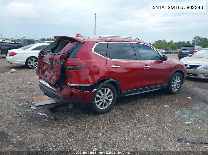 2018 Nissan Rogue S/Sl VIN: 5N1AT2MT6JC803340 Lot: 40343968