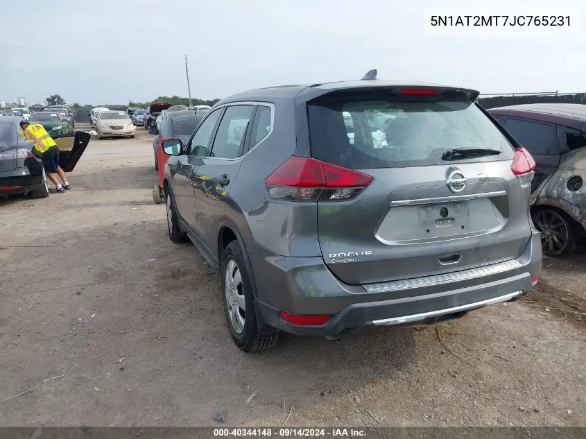 2018 Nissan Rogue S VIN: 5N1AT2MT7JC765231 Lot: 40344148