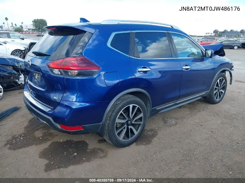 2018 Nissan Rogue Sl VIN: JN8AT2MT0JW486176 Lot: 40350789