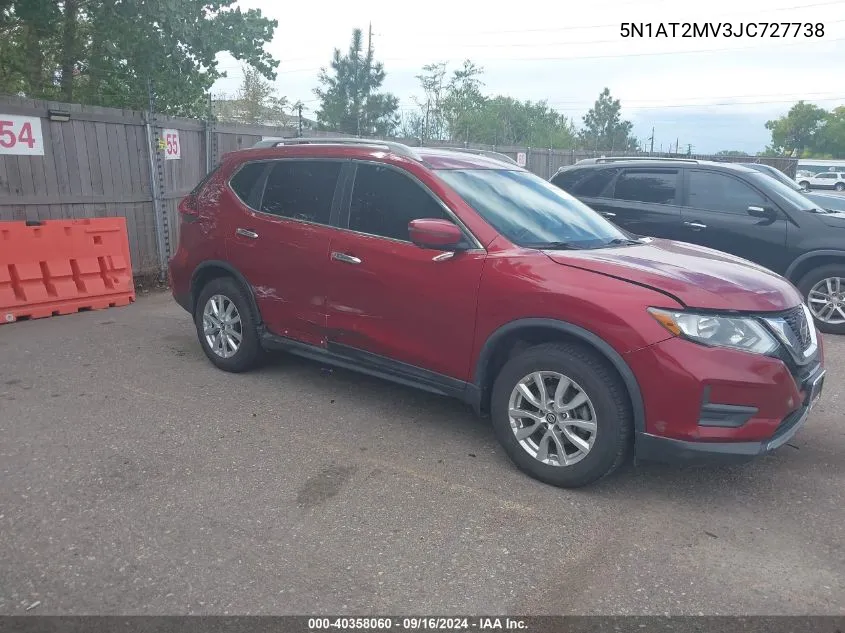 2018 Nissan Rogue Sv VIN: 5N1AT2MV3JC727738 Lot: 40358060