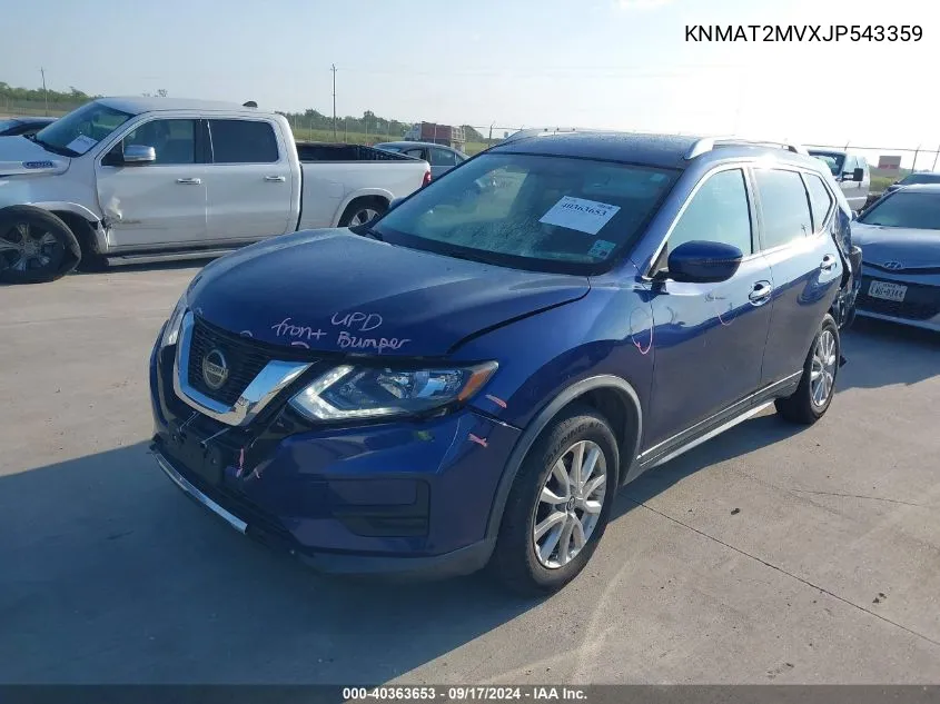 2018 Nissan Rogue S/Sv VIN: KNMAT2MVXJP543359 Lot: 40363653