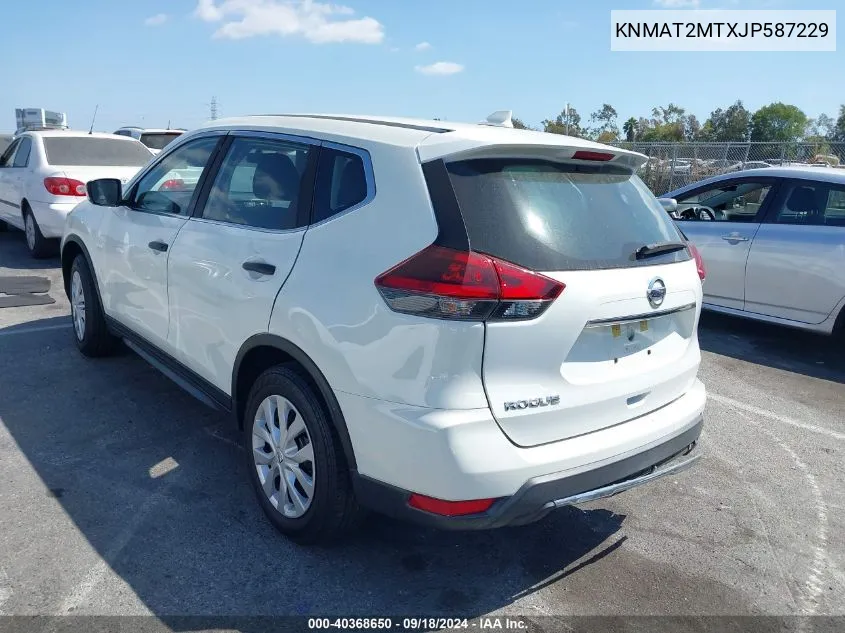 2018 Nissan Rogue S VIN: KNMAT2MTXJP587229 Lot: 40368650