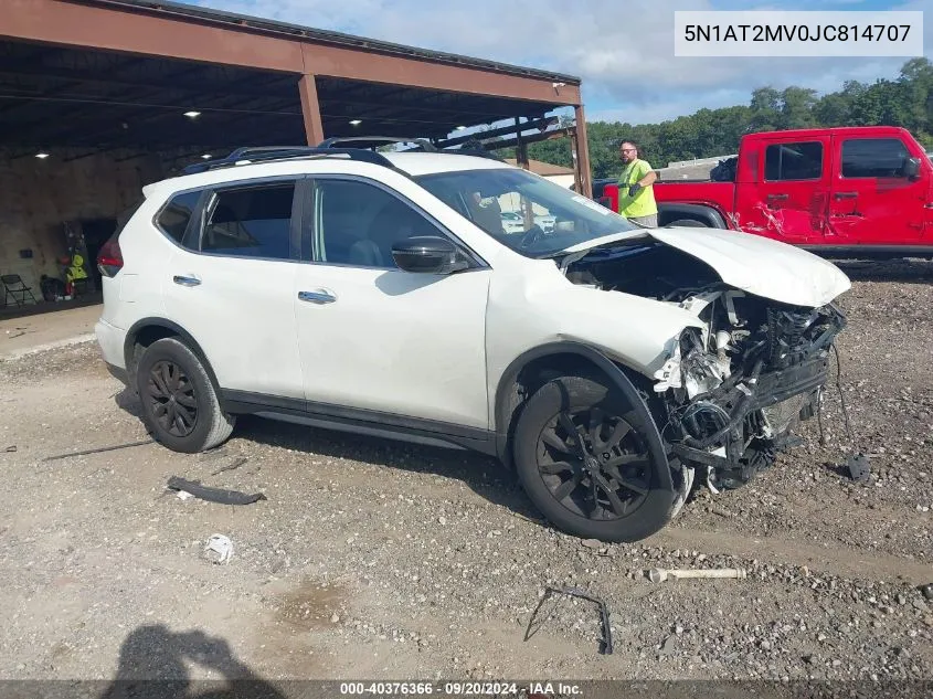 2018 Nissan Rogue Sv VIN: 5N1AT2MV0JC814707 Lot: 40376366