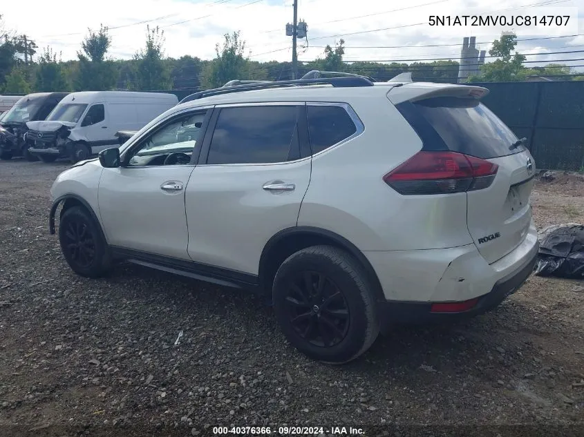 2018 Nissan Rogue Sv VIN: 5N1AT2MV0JC814707 Lot: 40376366