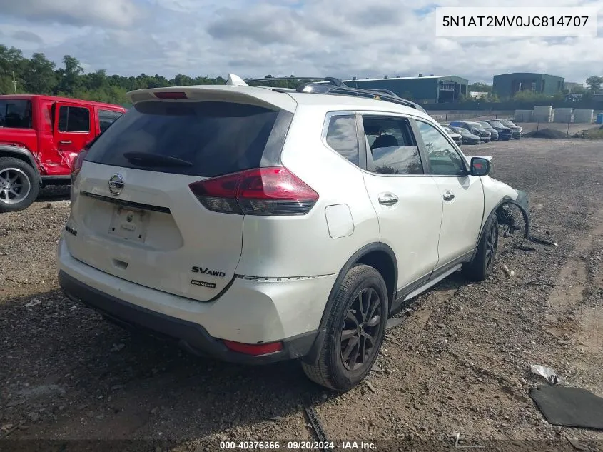 2018 Nissan Rogue Sv VIN: 5N1AT2MV0JC814707 Lot: 40376366