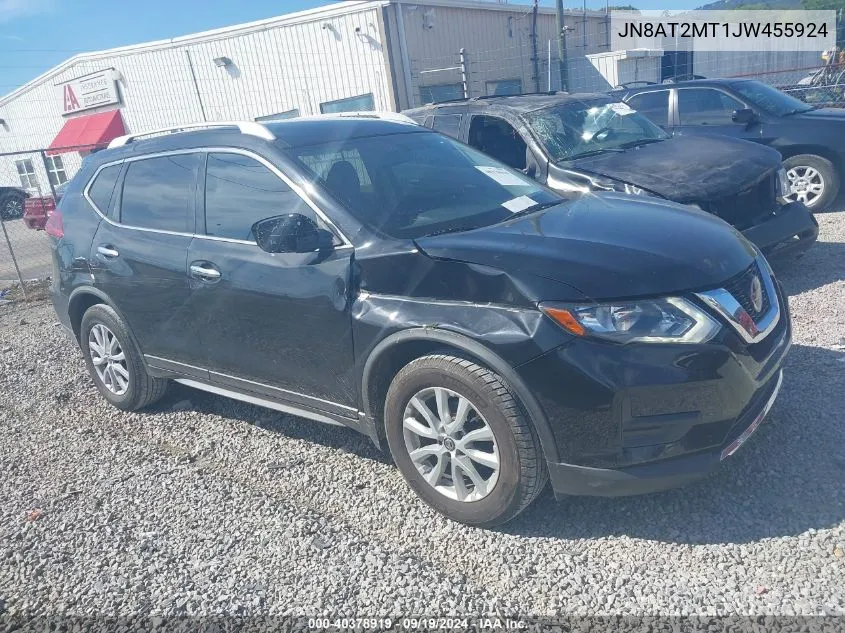 2018 Nissan Rogue Sv VIN: JN8AT2MT1JW455924 Lot: 40378919