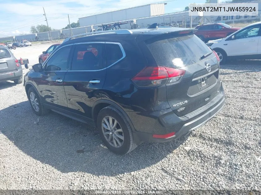 2018 Nissan Rogue Sv VIN: JN8AT2MT1JW455924 Lot: 40378919