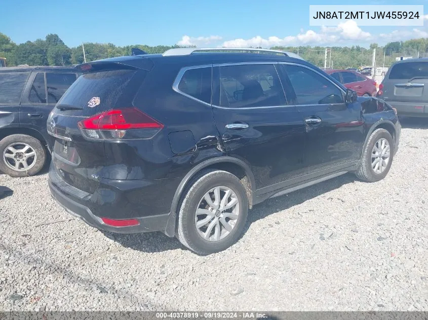 2018 Nissan Rogue Sv VIN: JN8AT2MT1JW455924 Lot: 40378919