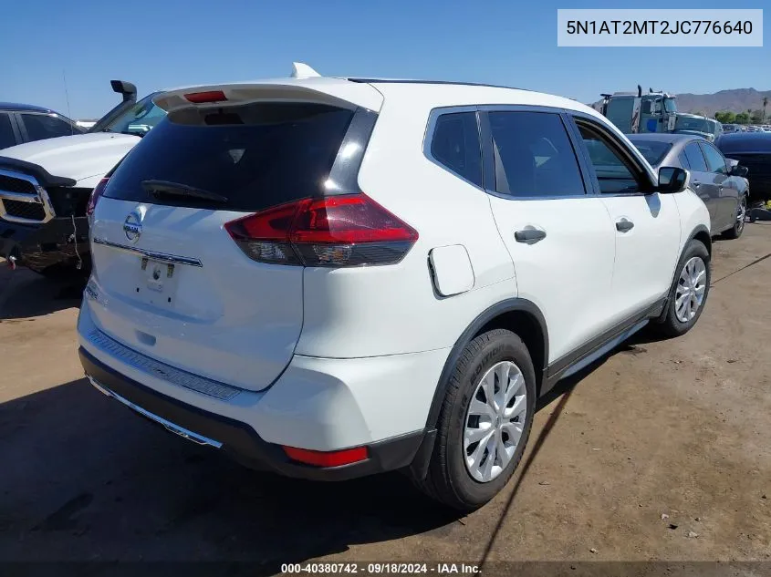 2018 Nissan Rogue S VIN: 5N1AT2MT2JC776640 Lot: 40380742