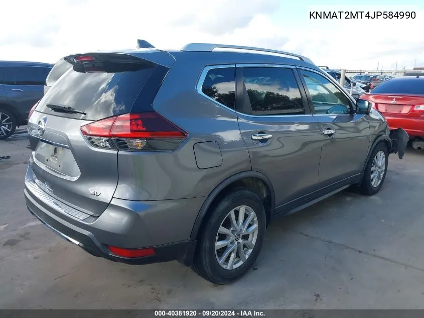 2018 Nissan Rogue Sv VIN: KNMAT2MT4JP584990 Lot: 40381920