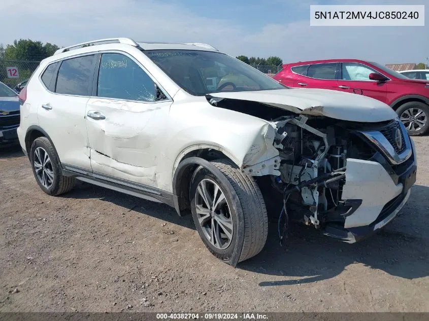 2018 Nissan Rogue Sl VIN: 5N1AT2MV4JC850240 Lot: 40382704