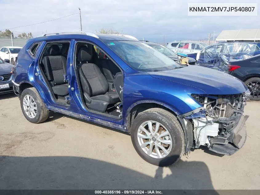 2018 Nissan Rogue Sv VIN: KNMAT2MV7JP540807 Lot: 40385196