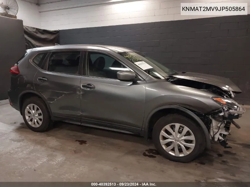 2018 Nissan Rogue S VIN: KNMAT2MV9JP505864 Lot: 40392513