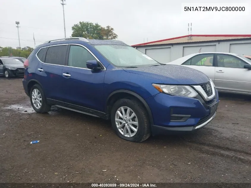 2018 Nissan Rogue Sv VIN: 5N1AT2MV9JC800000 Lot: 40393859