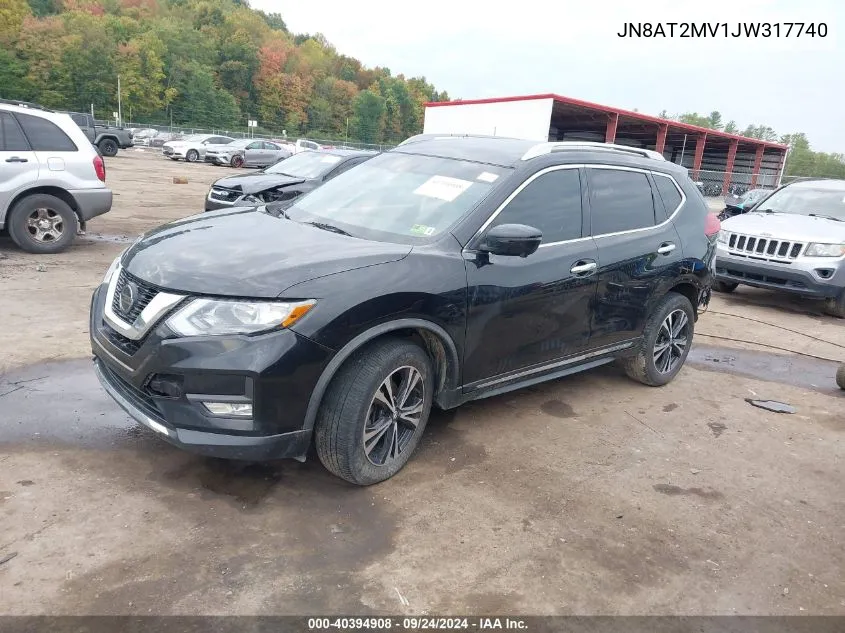 2018 Nissan Rogue Sl VIN: JN8AT2MV1JW317740 Lot: 40394908