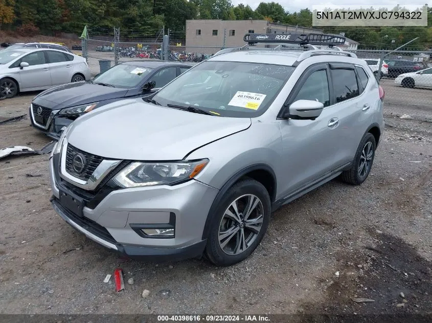 2018 Nissan Rogue Sl VIN: 5N1AT2MVXJC794322 Lot: 40398616