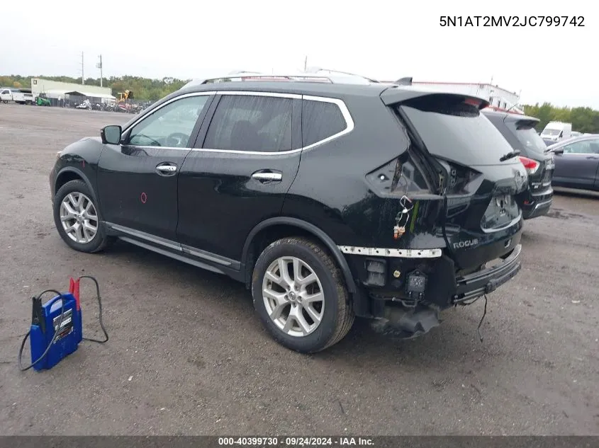 2018 Nissan Rogue Sv/Sl VIN: 5N1AT2MV2JC799742 Lot: 40399730