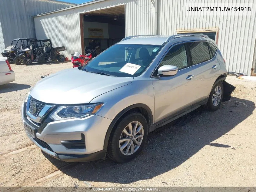 2018 Nissan Rogue Sv VIN: JN8AT2MT1JW454918 Lot: 40401773