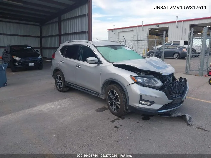 2018 Nissan Rogue Sl VIN: JN8AT2MV1JW317611 Lot: 40406744