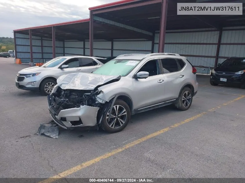 2018 Nissan Rogue Sl VIN: JN8AT2MV1JW317611 Lot: 40406744