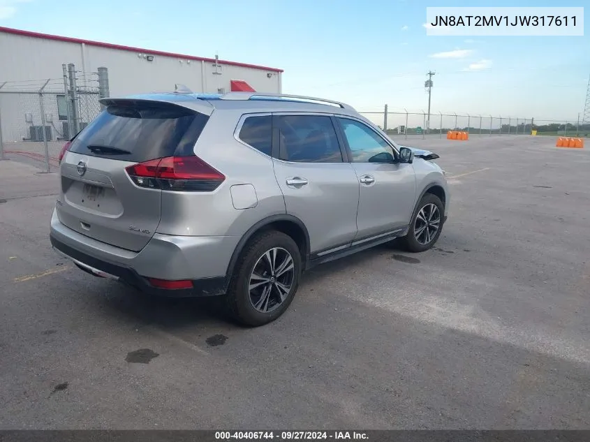 2018 Nissan Rogue Sl VIN: JN8AT2MV1JW317611 Lot: 40406744