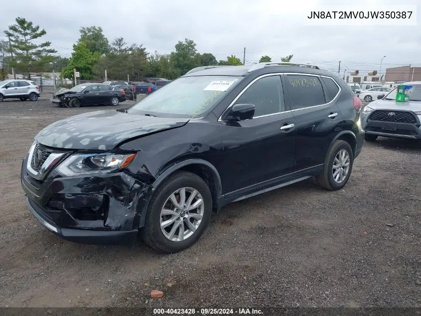 2018 Nissan Rogue Sv VIN: JN8AT2MV0JW350387 Lot: 40423428