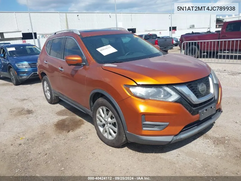 2018 Nissan Rogue Sv VIN: 5N1AT2MT4JC789938 Lot: 40424112