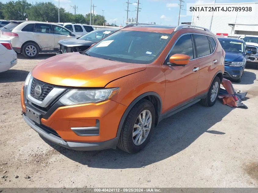 2018 Nissan Rogue Sv VIN: 5N1AT2MT4JC789938 Lot: 40424112