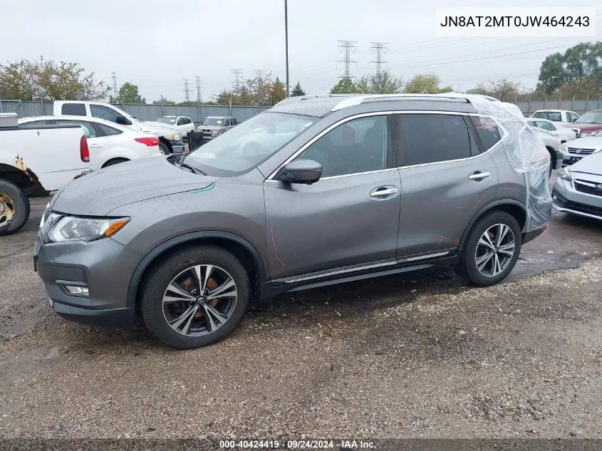 2018 Nissan Rogue S/Sl/Sv VIN: JN8AT2MT0JW464243 Lot: 40424419