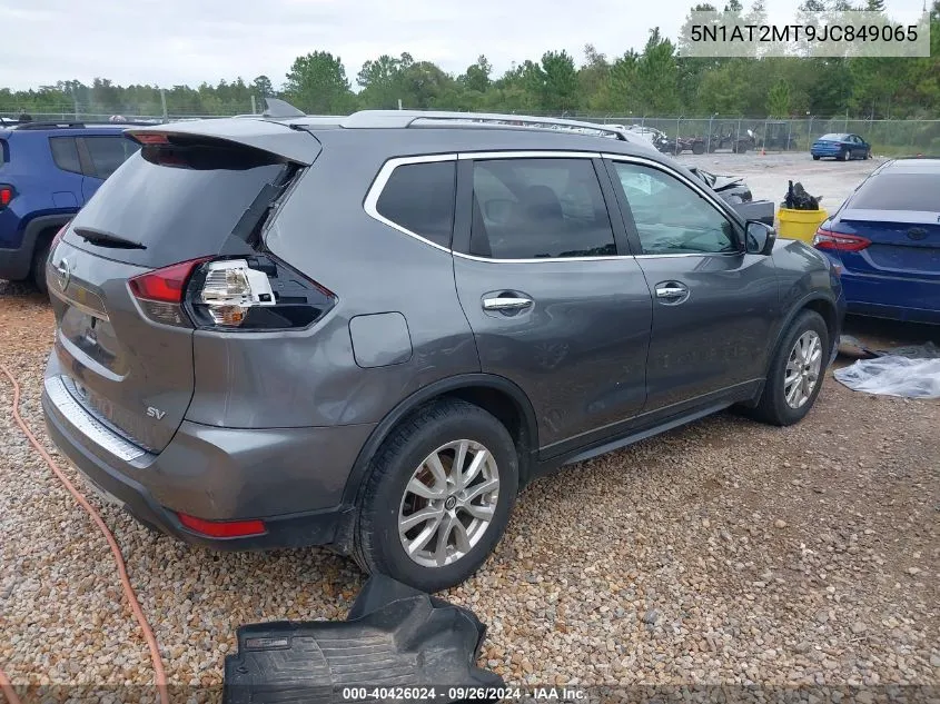 2018 Nissan Rogue Sv VIN: 5N1AT2MT9JC849065 Lot: 40426024