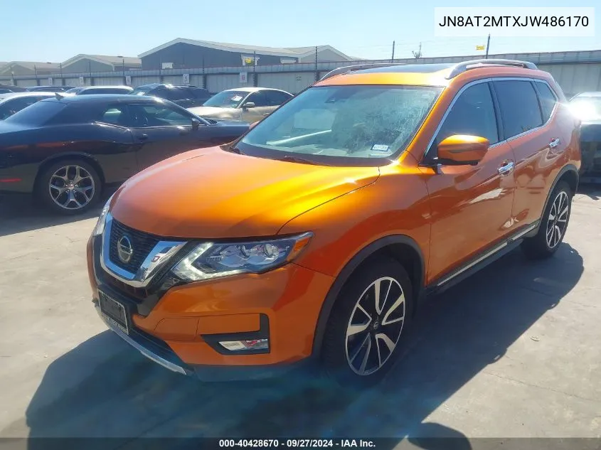 2018 Nissan Rogue Sl VIN: JN8AT2MTXJW486170 Lot: 40428670