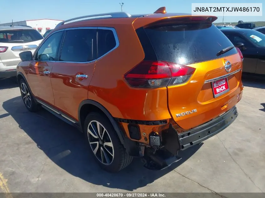 2018 Nissan Rogue Sl VIN: JN8AT2MTXJW486170 Lot: 40428670