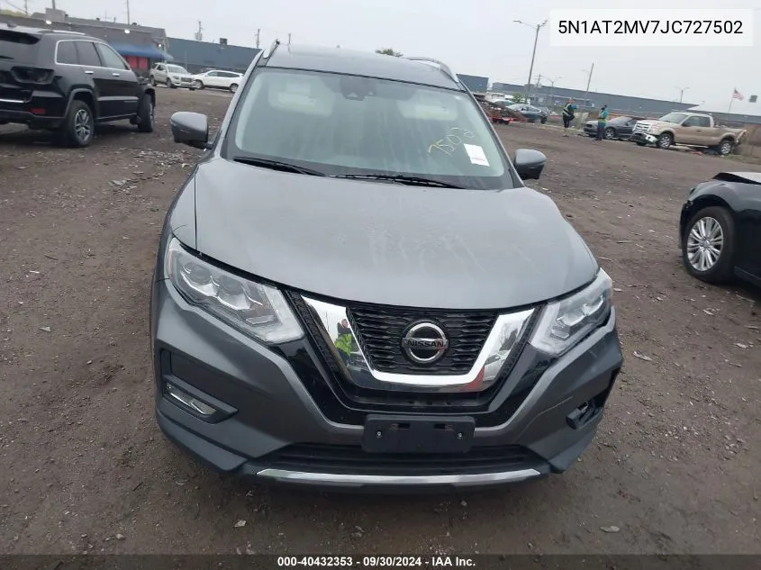 5N1AT2MV7JC727502 2018 Nissan Rogue Sv/Sl