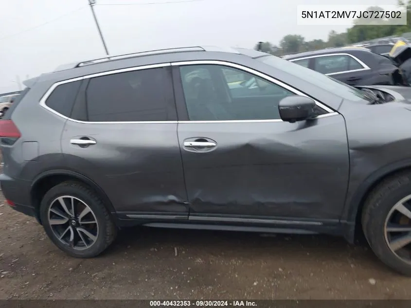 5N1AT2MV7JC727502 2018 Nissan Rogue Sv/Sl