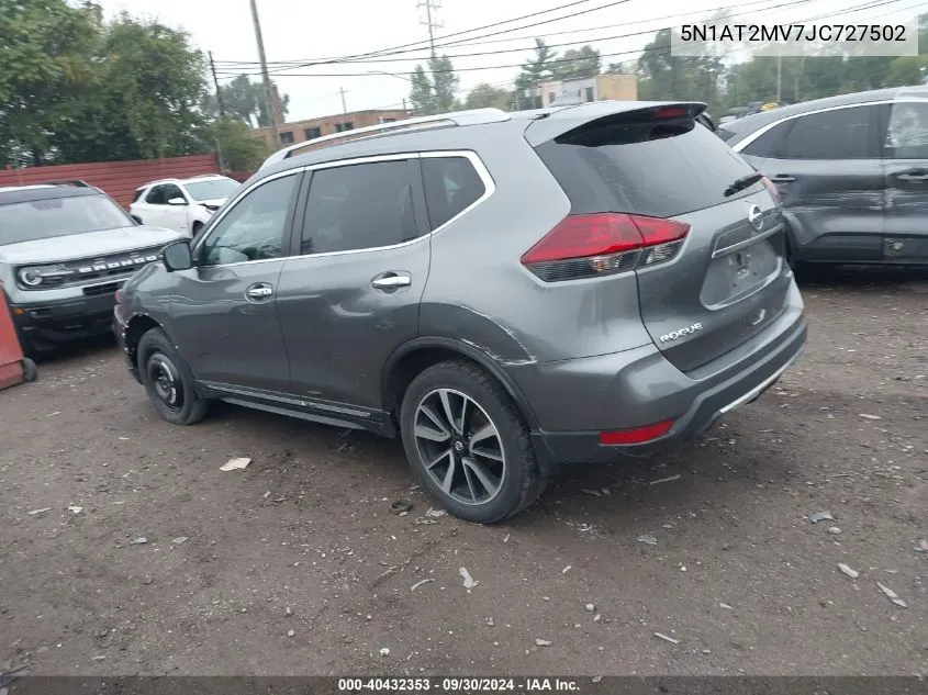 5N1AT2MV7JC727502 2018 Nissan Rogue Sv/Sl