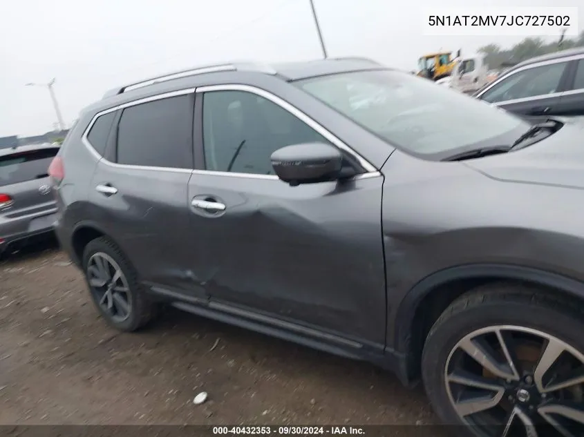 5N1AT2MV7JC727502 2018 Nissan Rogue Sv/Sl