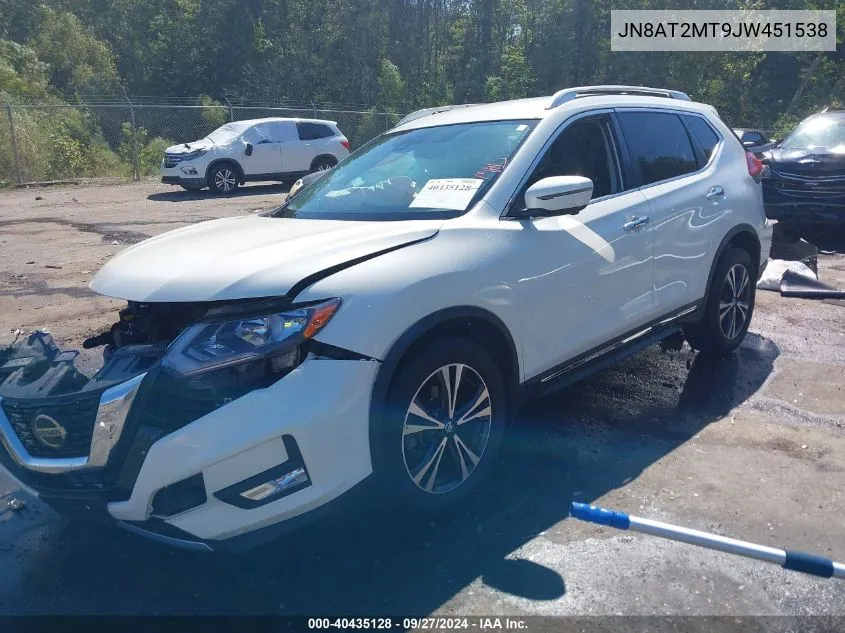 2018 Nissan Rogue Sl VIN: JN8AT2MT9JW451538 Lot: 40435128