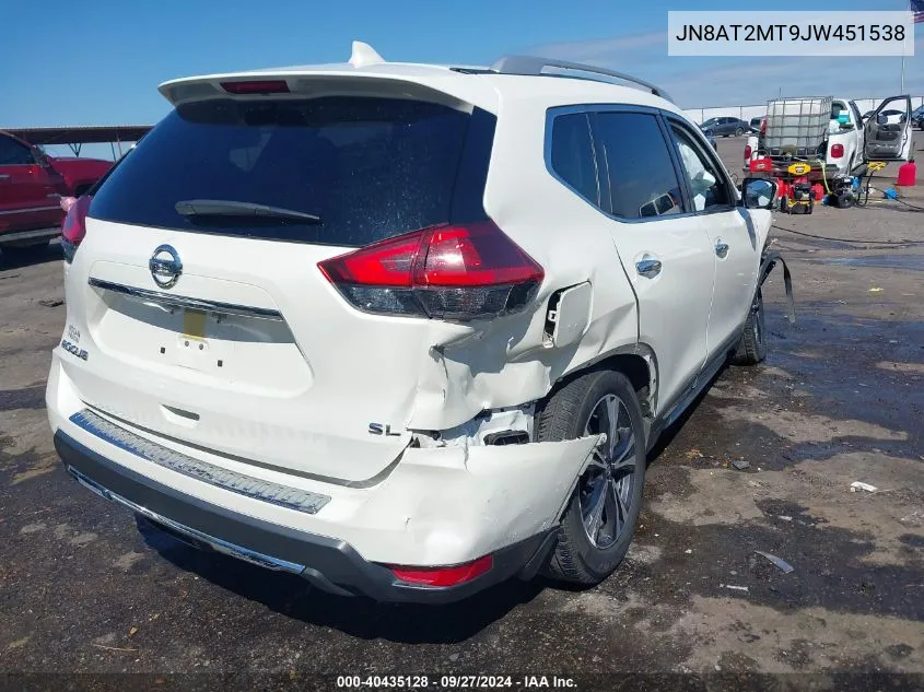 2018 Nissan Rogue Sl VIN: JN8AT2MT9JW451538 Lot: 40435128