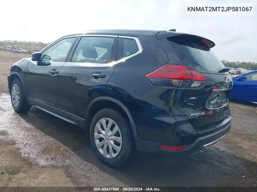 2018 Nissan Rogue S VIN: KNMAT2MT2JP581067 Lot: 40437660