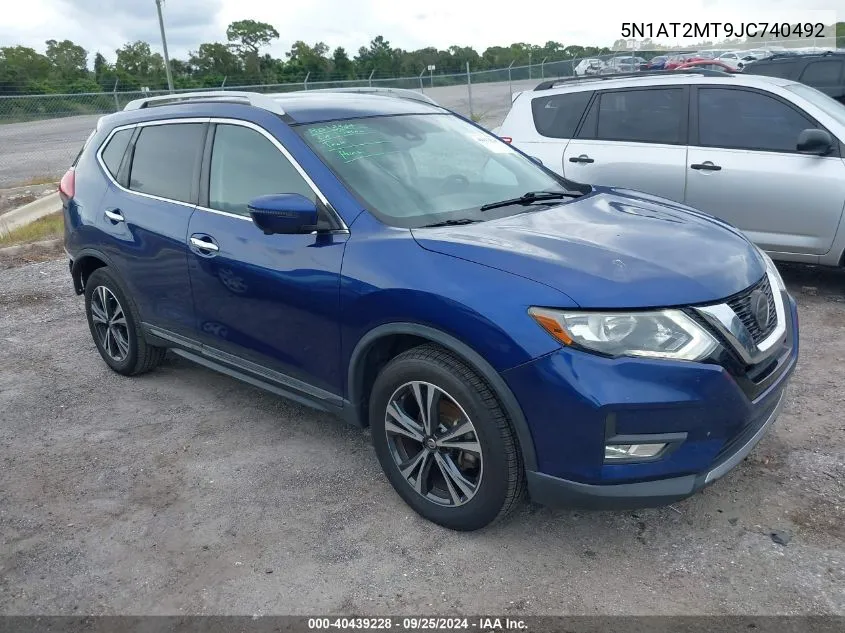 2018 Nissan Rogue Sl VIN: 5N1AT2MT9JC740492 Lot: 40439228